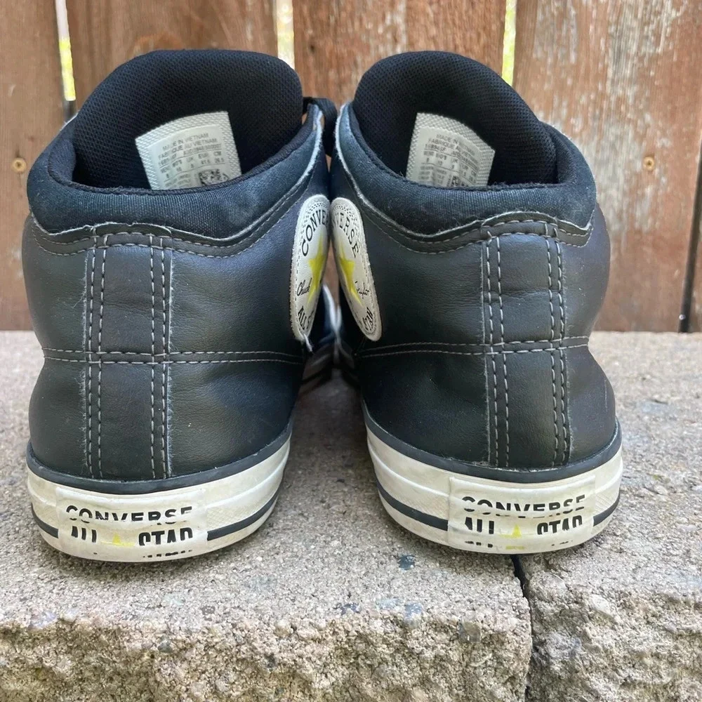 CONVERSE Men’s Black Chuck Taylor All Star Mid Ankle Sport Shoe Sneaker Size 8 - Picture 4 of 9